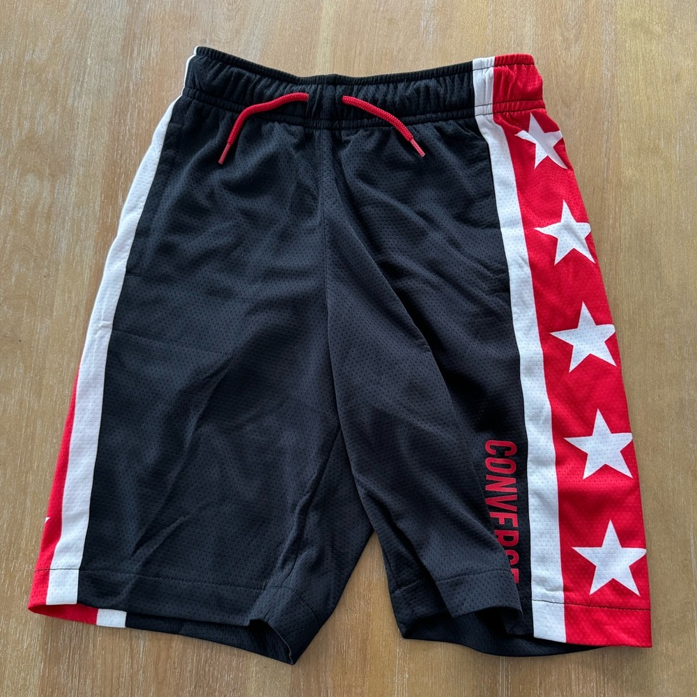 Boys - Size Small (8-10 Years Old) - Converse Athletic  Red & Black Star Shorts